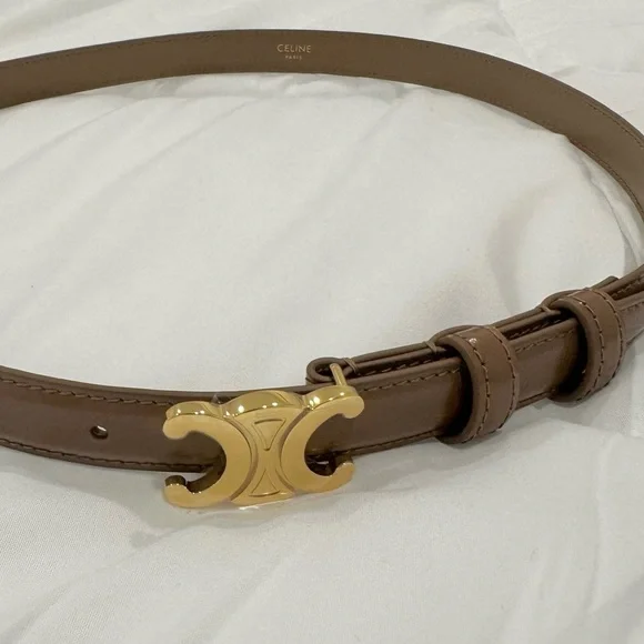 Celine Triomphe Belt 18mm in Taurillon Leather - Picture 6 of 8
